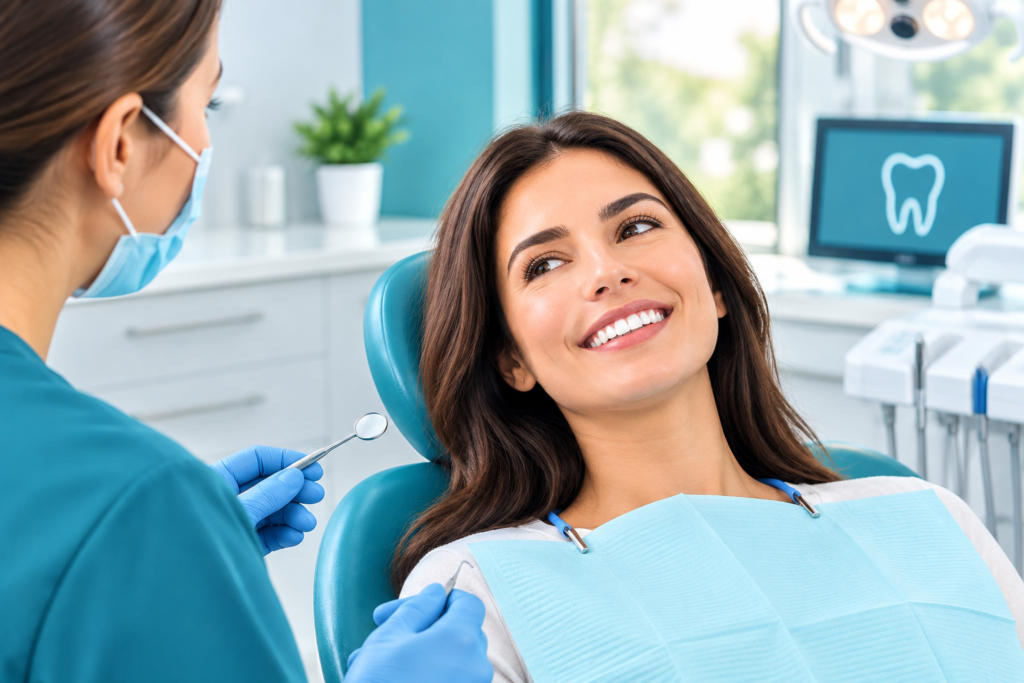 Weekend dental appointments in Brampton at Castle Oaks Dentistry with a patient receiving care in a modern dental clinic