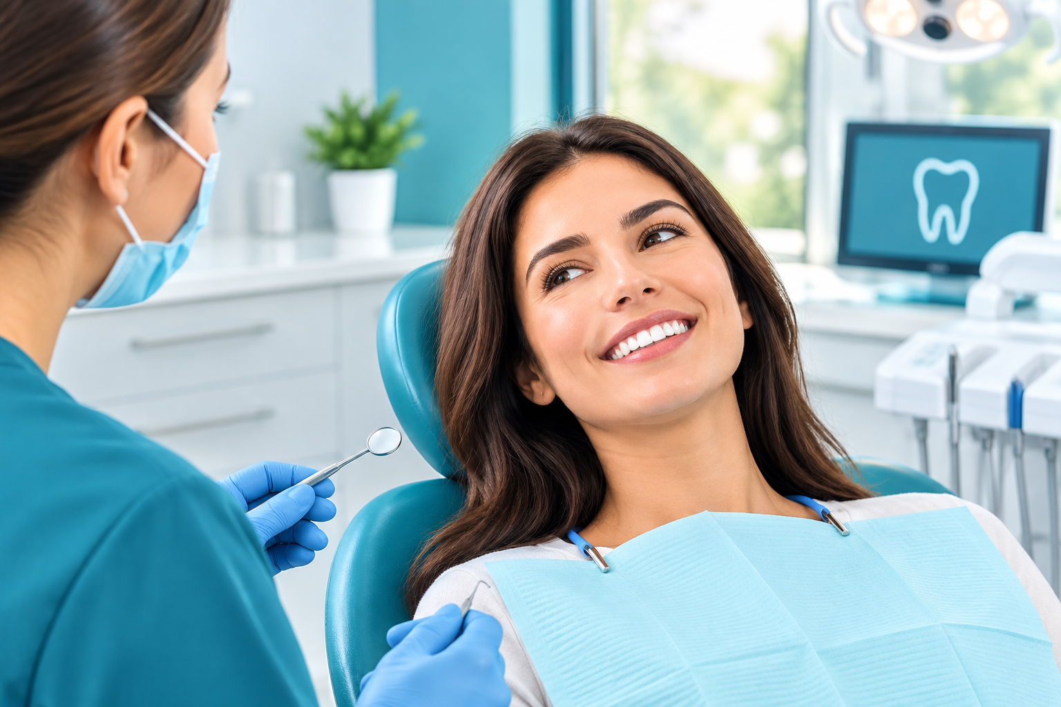 Weekend dental appointments in Brampton at Castle Oaks Dentistry with a patient receiving care in a modern dental clinic